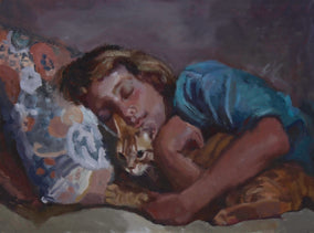 Original art for sale at UGallery.com | Kitty Comfort by C M Cooper | $1,475 | oil painting | 12' h x 16' w