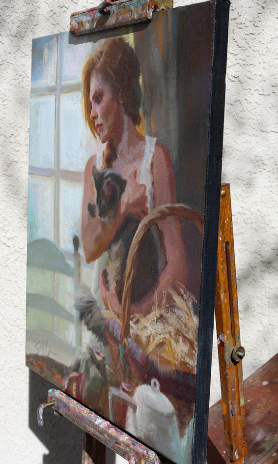 Loving  Friend by C M Cooper |  Side View of Artwork 