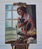 Original art for sale at UGallery.com | Loving  Friend by C M Cooper | $1,850 | oil painting | 18' h x 14' w | thumbnail 3