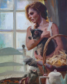 oil painting by C M Cooper titled Loving  Friend