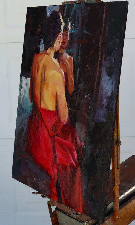 No Looking Back by C M Cooper |  Side View of Artwork 