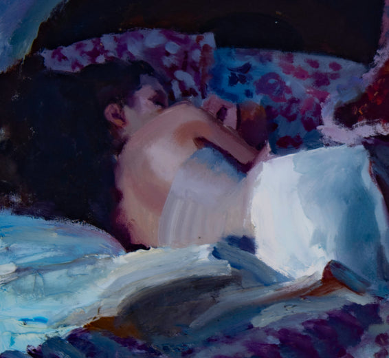 Soliloquy In Blue by C M Cooper |   Closeup View of Artwork 