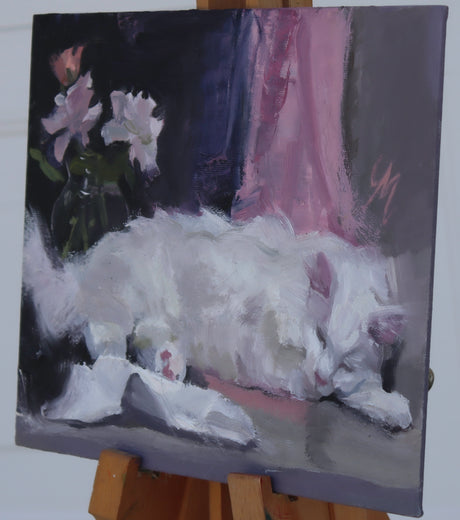 Still Life Moment by C M Cooper |  Side View of Artwork 