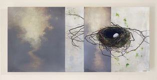 Original art for sale at UGallery.com | Gravitational Embrace by Candice Eisenfeld | $4,800 | acrylic painting | 24' h x 52' w | thumbnail 3