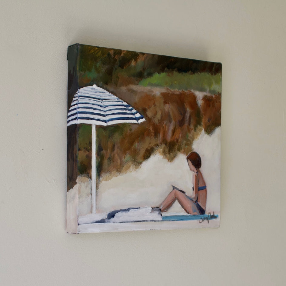 A Book on the Beach by Carey Parks |  Side View of Artwork 