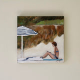 Original art for sale at UGallery.com | A Book on the Beach by Carey Parks | $650 | acrylic painting | 12' h x 12' w | thumbnail 3