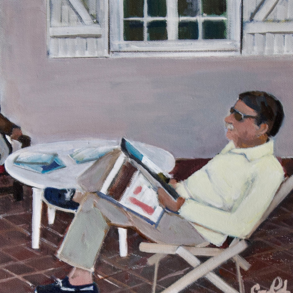 After Lunch by Carey Parks |  Closeup View of Artwork 