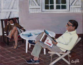 Original art for sale at UGallery.com | After Lunch by Carey Parks | $625 | acrylic painting | 11' h x 14' w