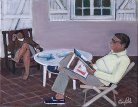 Original art for sale at UGallery.com | After Lunch by Carey Parks | $625 | acrylic painting | 11' h x 14' w