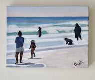 Original art for sale at UGallery.com | Beach Day by Carey Parks | $625 | acrylic painting | 9' h x 12' w | thumbnail 3