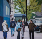 Original art for sale at UGallery.com | City Conversation by Carey Parks | $875 | acrylic painting | 30' h x 24' w | thumbnail 4
