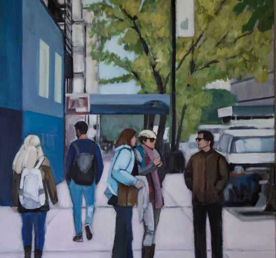 City Conversation by Carey Parks |   Closeup View of Artwork 