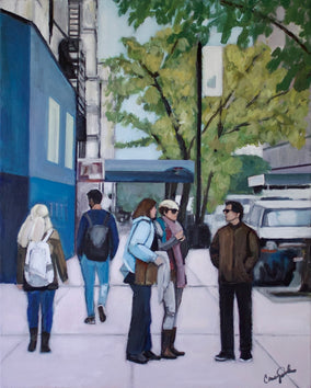 Original art for sale at UGallery.com | City Conversation by Carey Parks | $875 | acrylic painting | 30' h x 24' w