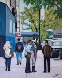 Original art for sale at UGallery.com | City Conversation by Carey Parks | $875 | acrylic painting | 30' h x 24' w | thumbnail 1