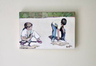 Exploring at the Beach by Carey Parks |  Context View of Artwork 