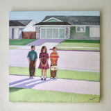Original art for sale at UGallery.com | First Day by Carey Parks | $2,500 | acrylic painting | 36' h x 36' w | thumbnail 3