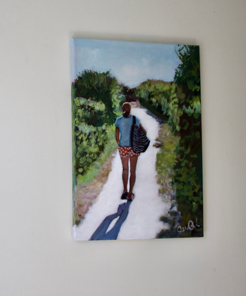 Nature Walk by Carey Parks |  Side View of Artwork 