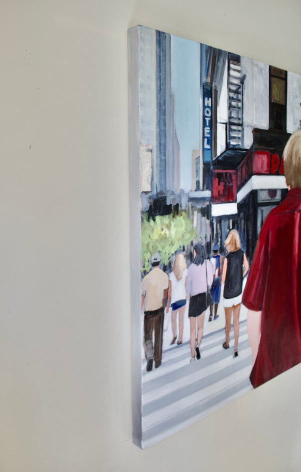 Off Broadway by Carey Parks |  Side View of Artwork 