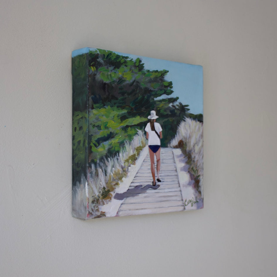 Plage de la Remigeasse by Carey Parks |  Side View of Artwork 