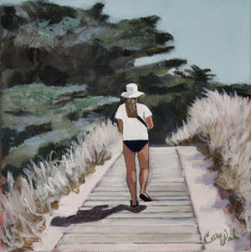 acrylic painting by Carey Parks titled Plage de la Remigeasse