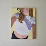 Original art for sale at UGallery.com | Posing by Carey Parks | $925 | acrylic painting | 30' h x 24' w | thumbnail 3