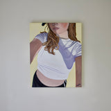 Original art for sale at UGallery.com | Posing by Carey Parks | $925 | acrylic painting | 30' h x 24' w | thumbnail 3