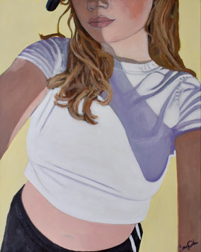 Original art for sale at UGallery.com | Posing by Carey Parks | $925 | acrylic painting | 30' h x 24' w