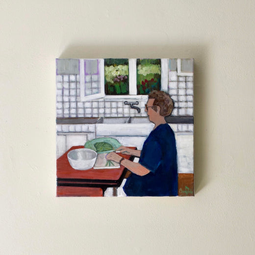 Preparing the Green Beans by Carey Parks |  Context View of Artwork 