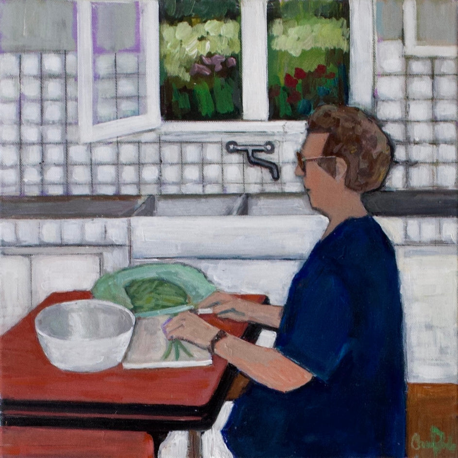 Preparing the Green Beans by Carey Parks |  Artwork Main Image 