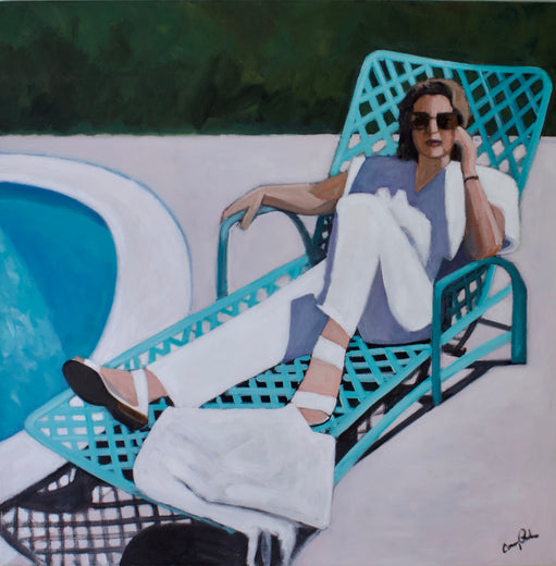 Relaxing at the Pool by Carey Parks |  Artwork Main Image 