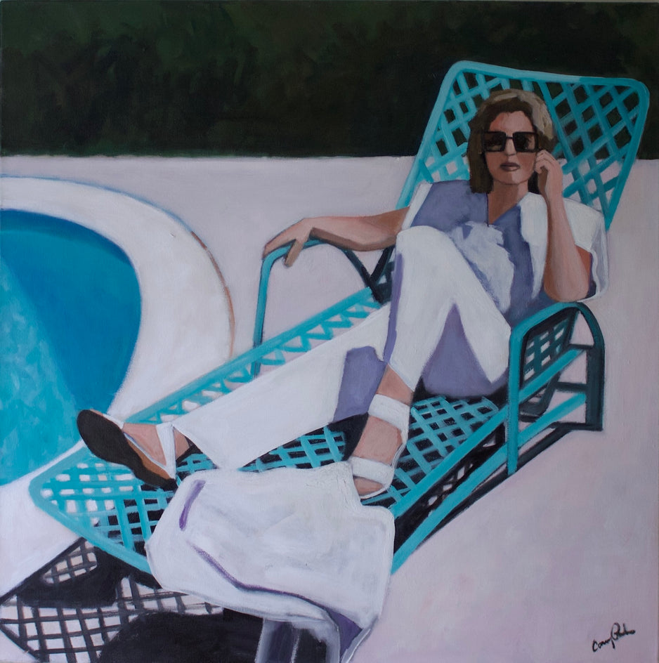 Relaxing at the Pool by Carey Parks |  Artwork Main Image 
