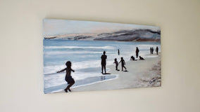 Original art for sale at UGallery.com | Santa Monica by Carey Parks | $825 | acrylic painting | 16' h x 30' w | thumbnail 2