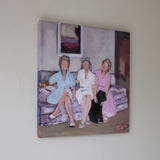 Original art for sale at UGallery.com | Sisters in LA by Carey Parks | $650 | acrylic painting | 14' h x 14' w | thumbnail 2