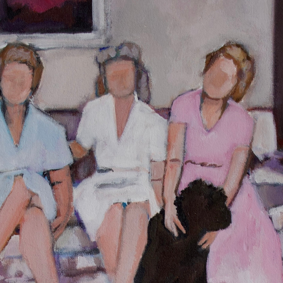 Sisters in LA by Carey Parks |  Closeup View of Artwork 