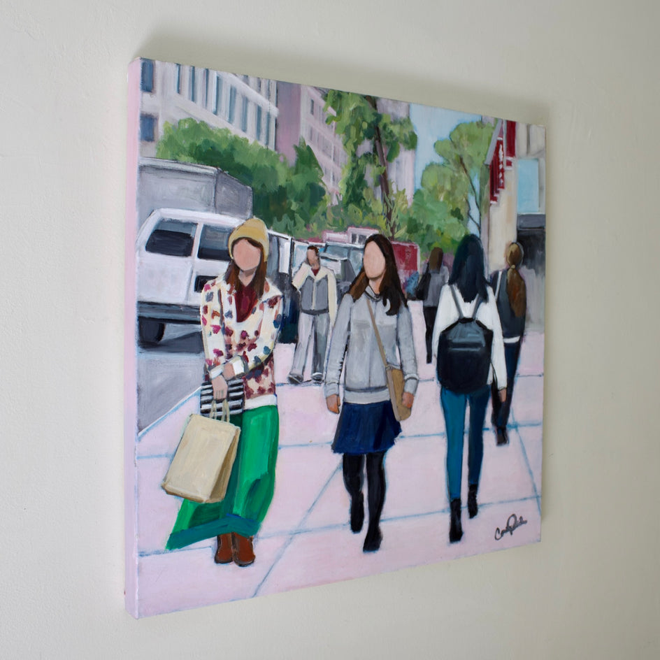 Springtime in the City by Carey Parks |  Side View of Artwork 