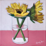 Original art for sale at UGallery.com | Sunflowers by Carey Parks | $475 | acrylic painting | 10' h x 10' w | thumbnail 1