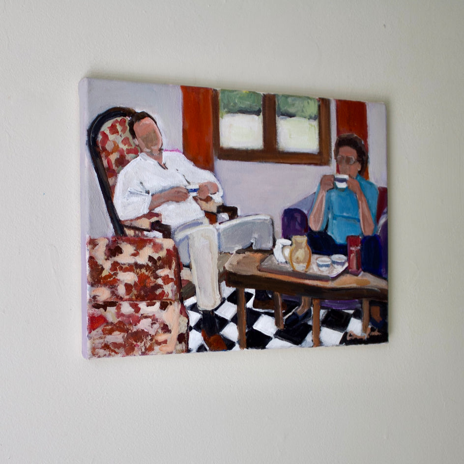 Tea Time by Carey Parks |  Side View of Artwork 