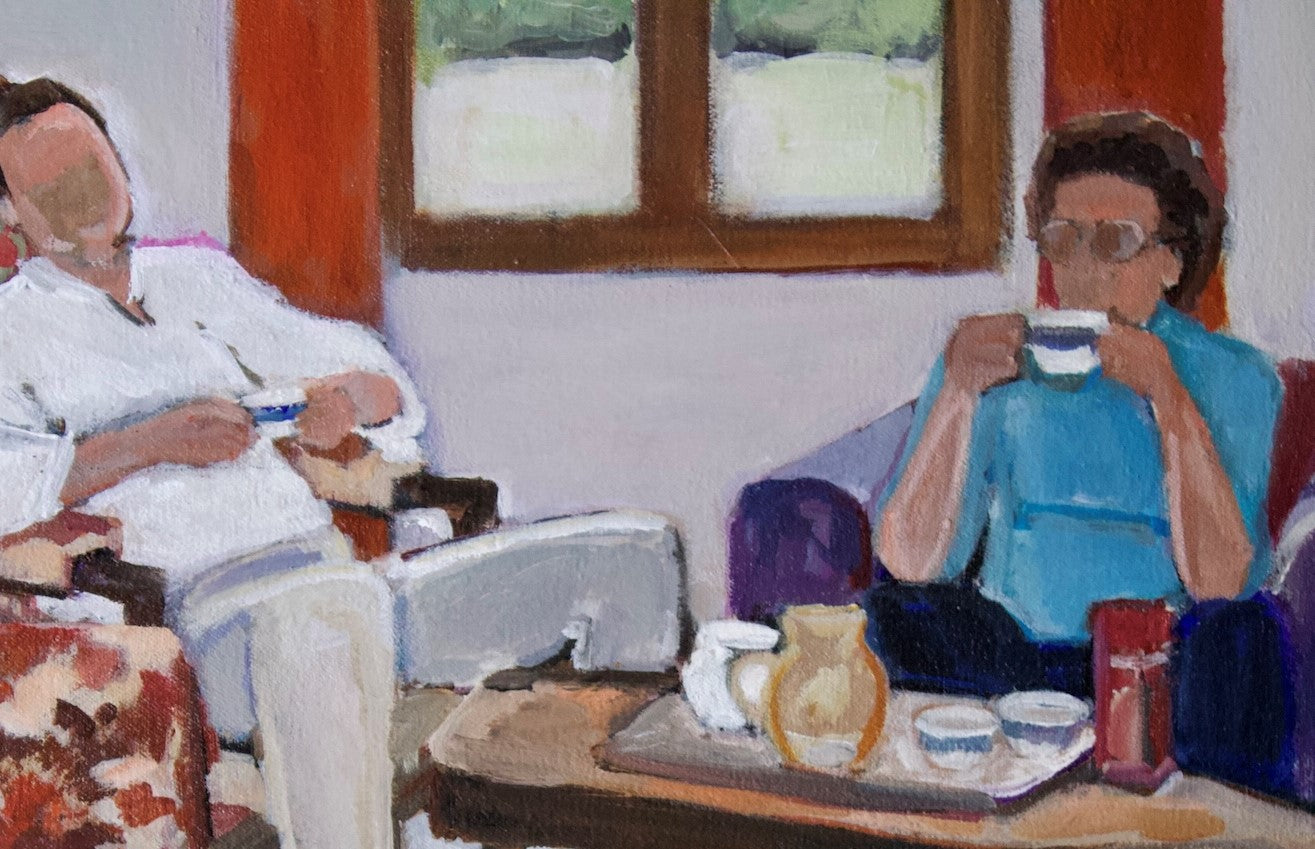 Tea Time by Carey Parks |  Closeup View of Artwork 