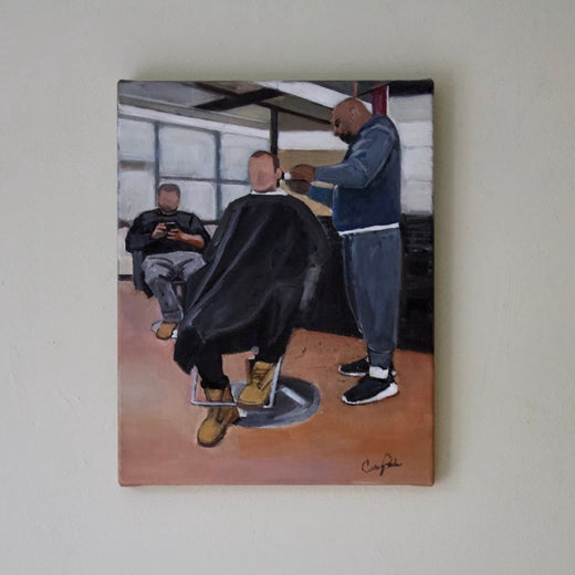 The Barbershop by Carey Parks |  Context View of Artwork 