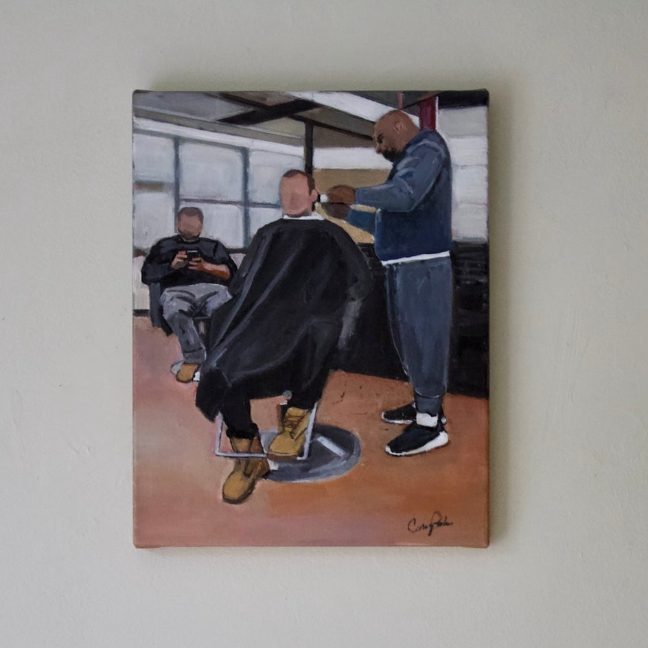 The Barbershop by Carey Parks |  Context View of Artwork 