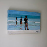 Original art for sale at UGallery.com | Waiting for the Waves by Carey Parks | $750 | acrylic painting | 12' h x 20' w | thumbnail 2
