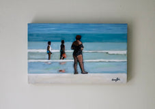 Original art for sale at UGallery.com | Waiting for the Waves by Carey Parks | $750 | acrylic painting | 12' h x 20' w | thumbnail 3