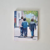 Original art for sale at UGallery.com | Walking in Brooklyn by Carey Parks | $575 | acrylic painting | 14' h x 11' w | thumbnail 3