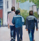 Original art for sale at UGallery.com | Walking in Brooklyn by Carey Parks | $575 | acrylic painting | 14' h x 11' w | thumbnail 4