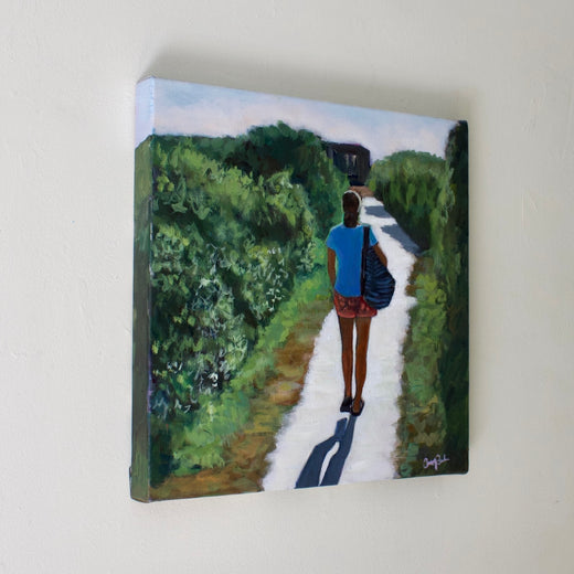 Walking in Nature by Carey Parks |  Side View of Artwork 