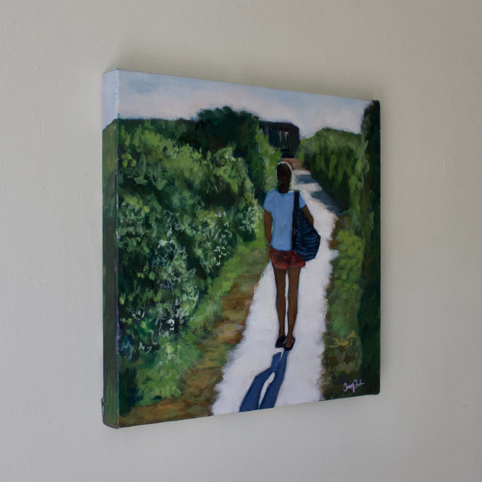 Walking in Nature by Carey Parks |  Side View of Artwork 