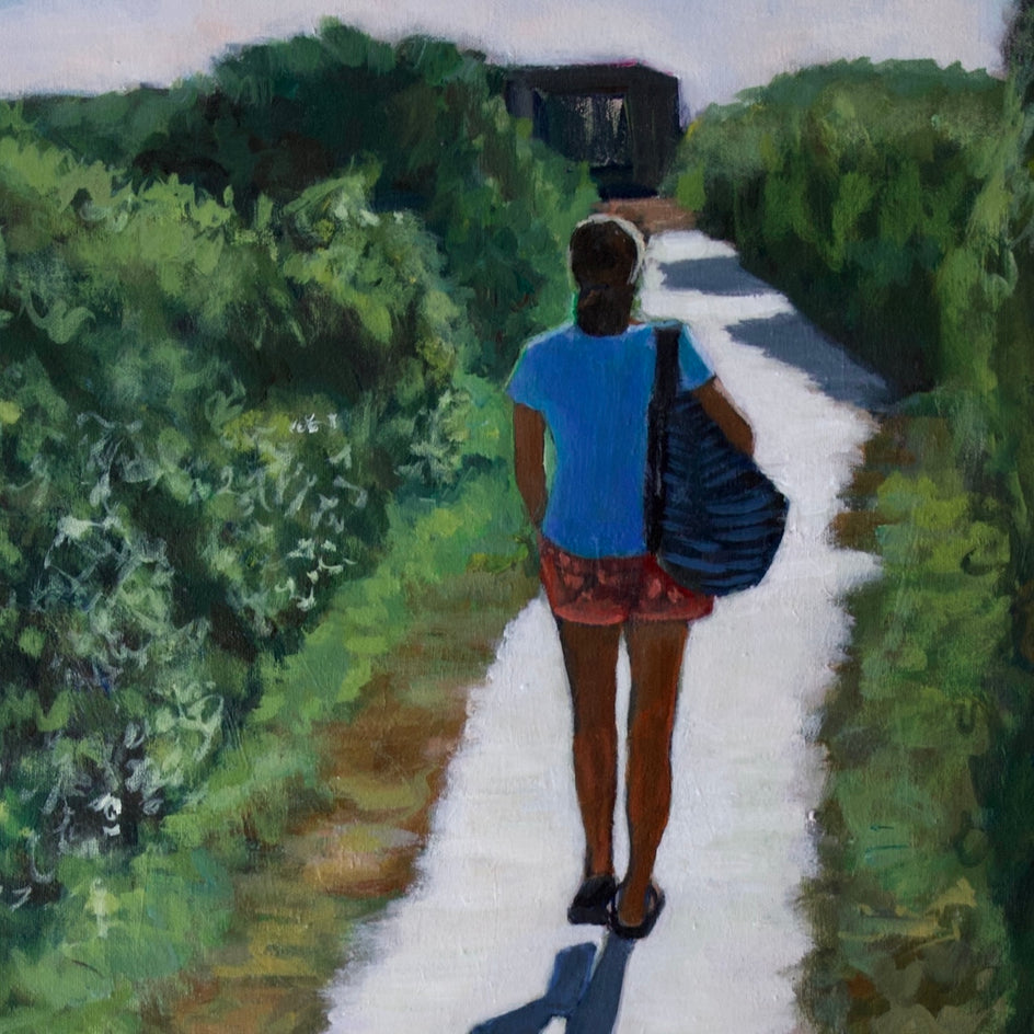Walking in Nature by Carey Parks |  Closeup View of Artwork 