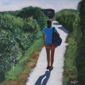 acrylic painting by Carey Parks titled Walking in Nature