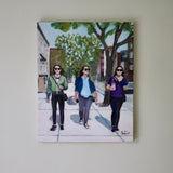 Original art for sale at UGallery.com | Walking in the East Village by Carey Parks | $700 | acrylic painting | 20' h x 16' w | thumbnail 3