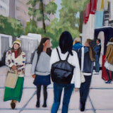 Original art for sale at UGallery.com | Walking in the West Village by Carey Parks | $700 | acrylic painting | 16' h x 12' w | thumbnail 4